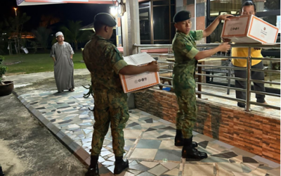 THIRD BATTALION ROYAL BRUNEI LANDFORCE ASSISTED IN DISTRIBUTION OF PERSONAL GIFT OF DATES