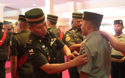 PROMOTION CEREMONY FOR SENIOR AND NON-COMMMISSIONED OFFICERS FIRST BATTALION ROYAL BRUNEI LAND FORCE