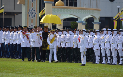 ROYAL BRUNEI LAND FORCE PARTAKES IN THE GUARD OF HONOUR PARADE FOR HIS MAJESTY’S 77TH BIRTHDAY CELEBRATION
