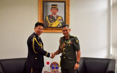 RBLF COMMANDER RECEIVES INTRODUCTORY CALL FROM COLONEL ARITA SATOSHI JAPANESE DEFENCE ATTACHE TO BRUNEI DARUSSALAM