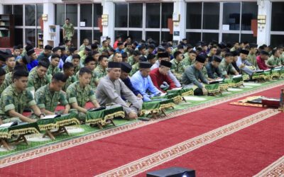 ROYAL BRUNEI LAND FORCE HELD SUNAT HAJAT PRAYER AND RECITATION OF DOA QUNUT NAZILAH FOR THE PEOPLE AND STATE OF PALESTINE