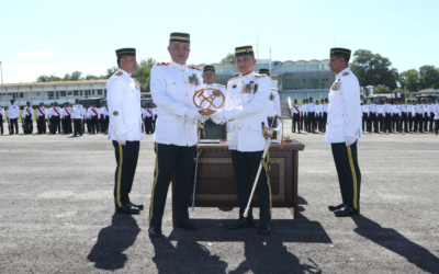 HANDING OVER CEREMONY FOR NEWLY APPOINTED COMMANDING OFFICER LAND ENGINEERING, COMBAT SERVICE SUPPORT ROYAL BRUNEI LAND FORCE