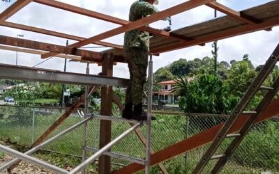 SECOND BATTALION ROYAL BRUNEI LAND FORCE COMPLETES CEMETERY HUT REPAIRS IN KAMPONG SINAUT