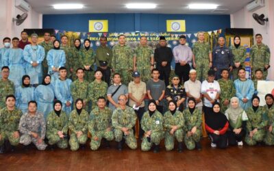 ROYAL BRUNEI LAND FORCES PARTICIPATE IN COMMUNITY HEALTH AND DENTAL ROADSHOW AT KAMPONG MENUNGGOL
