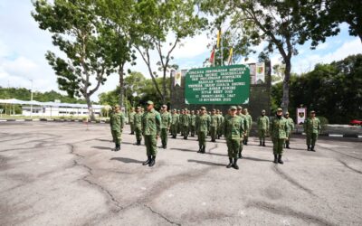 NATIONAL FLAG HANDOVER CEREMONY FOR RBLF 33rd AARM SHOOTING CONTINGENT