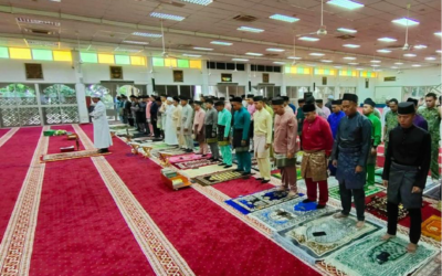 ROYAL BRUNEI LAND FORCE HELD HARI RAYA AIDILADHA 1442 HIJRAH PRAYERS