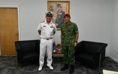 COMMANDER OF ROYAL BRUNEI LAND FORCE RECEIVES COURTESY CALL FROM COMMANDER INDO-PACIFIC ENDEAVOUR