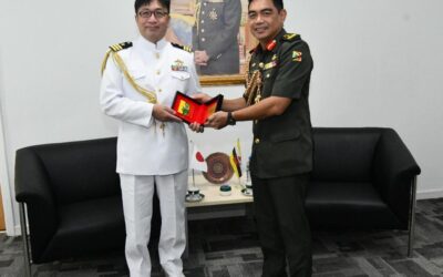 COMMANDER ROYAL BRUNEI LAND FORCE RECEIVES INTRODUCTORY CALL FROM JAPAN DEFENCE ATTACHÉ ACCREDITED TO BRUNEI DARUSSALAM