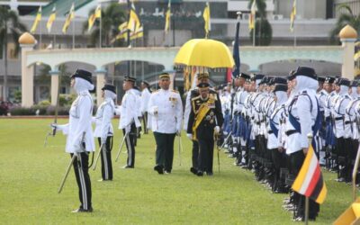 ROYAL BRUNEI LAND FORCE PARTICIPATES IN THE GUARD OF HONOUR PARADE FOR HIS MAJESTY’S 76TH BIRTHDAY CELEBRATION