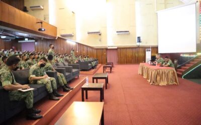 FIELD COMMANDER ROYAL BRUNEI LAND FORCE SESSION WITH INTAKE 168 ADVANCE INFANTRY COURSE PARTICIPANTS