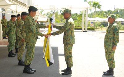 UPACARA PENYERAHAN BENDERA NEGARA BRUNEI DARUSSALAM KEPADA KONTINGEN PENEMBAK AASAM BAGI TAHUN 2018