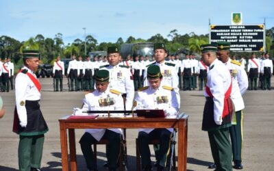 HANDING OVER CEREMONY FOR REGIMENT SERGEANT MAJOR THIRD BATTALION ROYAL BRUNEI LAND FORCE