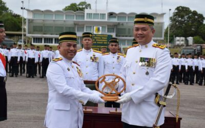 HANDOVER CEREMONY FOR NEWLY APPOINTED COMMANDING OFFICER OF LAND ENGINEERING COMBAT SERVICE SUPPORT ROYAL BRUNEI LAND FORCE