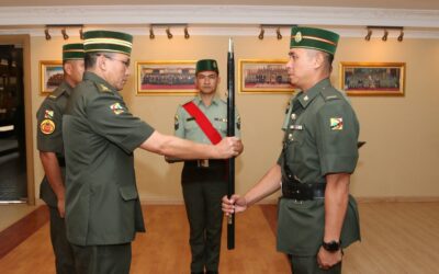 SUPPORT BATTALION ROYAL BRUNEI LAND FORCE HELD A DRILL SERGEANT MAJOR AND SAM BROWNE BELT PRESENTATION CEREMONY