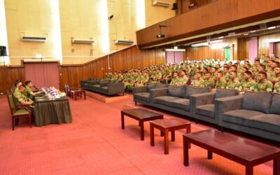 COMMANDER OF ROYAL BRUNEI LAND FORCE LEADERSHIP TALK WITH ADVANCED INFANTRY COURSE OF INTAKE 169