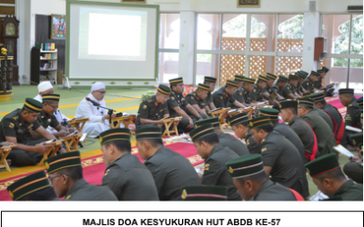 MAJLIS DOA KESYUKURAN SEMPENA SAMBUTAN HUT ABDB KE-57 TAHUN