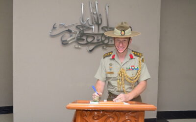 COMMANDER ROYAL BRUNEI LAND FORCE RECEIVED A FAREWELL VISIT FROM DEFENCE ADVISER OF AUSTRALIA
