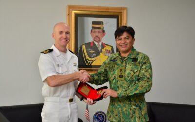 COMMANDER ROYAL BRUNEI LAND FORCE RECEIVED A FAREWELL COURTESY CALL FROM THE CHIEF OF OFFICE DEFENCE COOPERATION, US EMBASSY