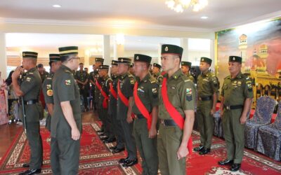 PROMOTION CEREMONY FOR THE SENIOR NON-COMMISSIONED OFFICERS OF FIRST BATTALION ROYAL BRUNEI LAND FORCE
