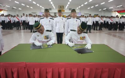 HANDOVER CEREMONY OF COMMANDING OFFICER THIRD BATALLION ROYAL BRUNEI LAND FORCE