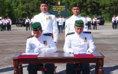 HANDOVER CEREMONY FOR ADJUTANT OF SUPPORT BATTALION, ROYAL BRUNEI LAND FORCE