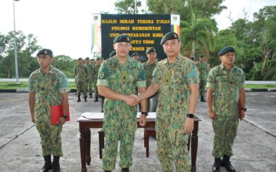 HANDING OVER CEREMONY FOR OFFICER COMMANDING OF CHEMICAL BIOLOGICAL RADIOLOGICAL AND EXPLOSIVE DEFENCE UNIT, SUPPORT BATTALION ROYAL BRUNEI LAND FORCE
