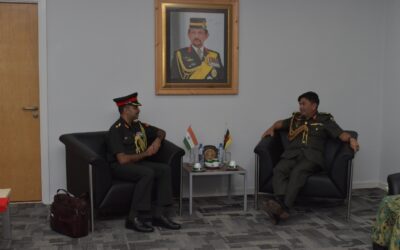 COMMANDER ROYAL BRUNEI LAND FORCE RECEIVES INTRODUCTORY CALL FROM INDIAN DEFENCE ATTACHE ACCREDITED TO BRUNEI DARUSSALAM