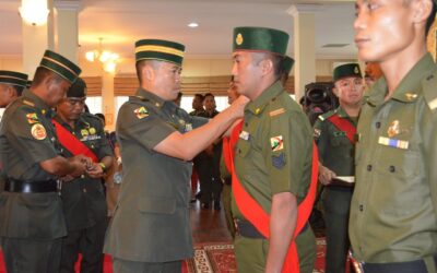 PROMOTION CEREMONY FOR FIRST BATTALION ROYAL BRUNEI LAND FORCE PERSONNEL