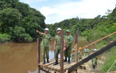 COMMANDER ROYAL BRUNEI LAND FORCE VISIT TO PROJECT TITIAN AMAL BRIDGE IN KAMPONG MELILAS IN CONJUNCTION WITH THE ROYAL BRUNEI LAND FORCE’S 58TH ANNIVERSARY