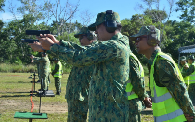 THE COMMANDER OF ROYAL BRUNEI ARMED FORCES ATTENDS NOVELTY PISTOL MATCH
