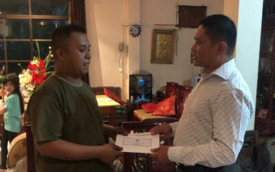 PRESENTATION OF DONATION TO HOUSE FIRE VICTIM
