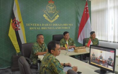 ROYAL BRUNEI LAND FORCE COMMANDER CONVENED A VIRTUAL INTRODUCTORY CALL WITH THE CHIEF OF ARMY, SINGAPORE ARMED FORCES