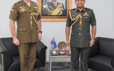 COMMANDER ROYAL BRUNEI LAND FORCE RECEIVED AN INTRODUCTORY CALL FROM THE ASSISTANT DEFENCE ADVISER AUSTRALIAN DEFENCE FORCE TO BRUNEI DARUSSALAM