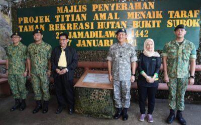 HANDOVER CEREMONY OF RBAF “TITIAN AMAL” REHABILITATION PROJECT BUKIT SUBOK FOREST RESERVE RECREATIONAL PARK
