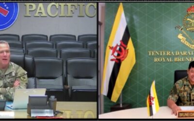 ROYAL BRUNEI LAND FORCE COMMANDER CONVENED A VIRTUAL TELE-CONFERENCE WITH THE COMMANDING GENERAL UNITED STATES ARMY PACIFIC