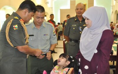 ROYAL BRUNEI LAND FORCE PRESENTS DONATIONS TO CHILDREN WITH SPECIAL NEEDS IN CONJUNCTION WITH THE RBAF 59th ANNIVERSARY