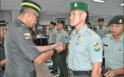 PROMOTION CEREMONIES FOR SENIOR NON-COMMISSIONED OFFICERS AND JUNIOR NON-COMMISSIONED OFFICERS OF SUPPORT BATTALION ROYAL BRUNEI LAND FORCE