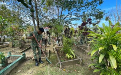 FIRST BATTALION ROYAL BRUNEI LAND FORCE CONDUCTED CLEANING CAMPAIGN AT KAMPONG MASIN ISLAMIC CEMETERY AND KAMPONG LUMAPAS ISLAMIC CEMETERY