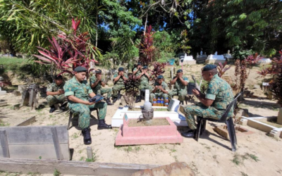 FIRST BATTALION ROYAL BRUNEI LAND FORCE CONDUCTED CLEANING CAMPAIGN AT KAMPONG TERUNJING LAMA MUSLIM CEMETERY AND ALANGAN BESAR, KAMPONG TAMOI MUSLIM CEMETERY