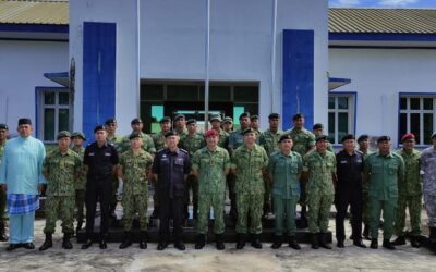 FIRST BATTALION ROYAL BRUNEI LAND FORCE HELD DOA SELAMAT CEREMONY IN CONJUNCTION WITH HARI RAYA AIDILFITRI 1442 HIJRAH AT FORWARD OPERATING BASE LIMAU MANIS